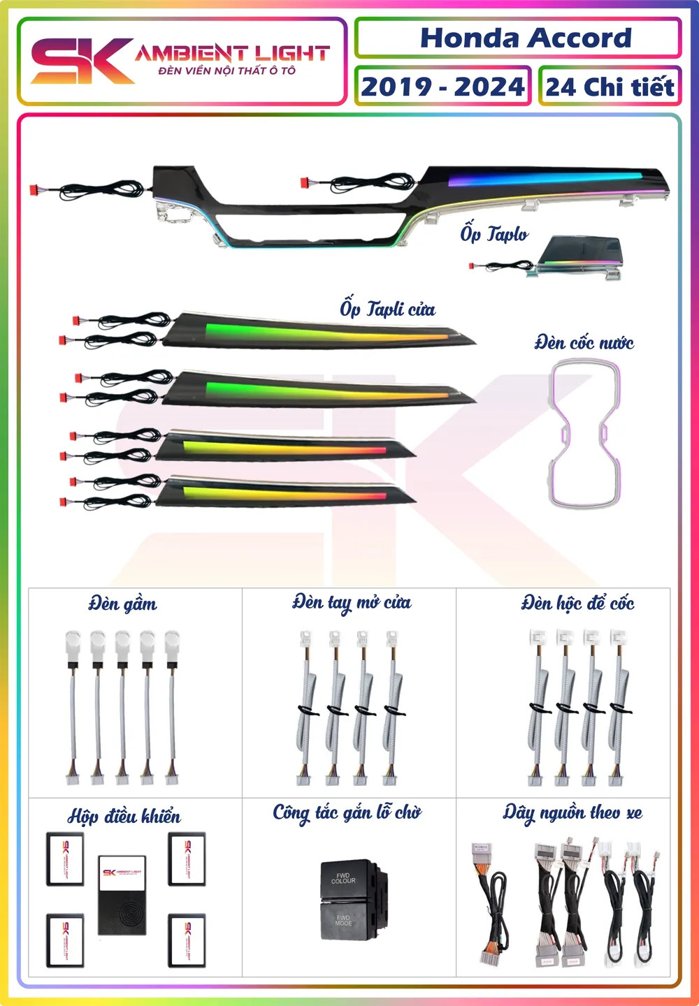 Honda Accord 18-23 ( 21 đến 33 chi tiết ) - 24 chi tiết